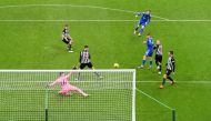 Soccer Football - Premier League - Newcastle United v Leicester City - St James' Park, Newcastle, Britain - January 3, 2021 Leicester City's James Maddison scores their first goal Pool via REUTERS/Stu Forster 