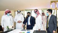 Minister of State and Chairman of QFZA, H E Ahmad bin Mohammed Al Sayed, and other officials during the event. 