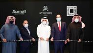 Minister of Finance H E Ali Shareef Al Emadi, US Secretary of the Treasury, Steven Mnuchin; Minister of Finance of Egypt, Dr. Mohamed Moait; Chairman of Qatari Diar, Sheikh Khalid bin Khalifa Al Thani; and CEO of Qatari Diar, Eng. Abdullah bin Hamad Al At