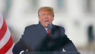FILE PHOTO: U.S. President Donald Trump speaks during a rally to contest the certification of the 2020 U.S. presidential election results by the U.S. Congress, in Washington, U.S, January 6, 2021. REUTERS/Jim Bourg/File Photo
