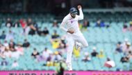 Ravindra Jadeja of India celebrates after running out Steve Smith of Australia for 131 during day two of the third test match between Australia and India at the SCG, Sydney, Australia, January 8, 2021. AAP Image/Dean Lewins via REUTERS 