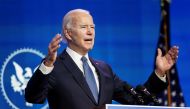 U.S. President-elect Joe Biden speaks as he announces his Justice Department nominees at his transition headquarters in Wilmington, Delaware, U.S., January 7, 2021. REUTERS/Kevin Lamarque