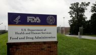 Signage is seen outside of the Food and Drug Administration (FDA) headquarters in White Oak, Maryland, U.S., August 29, 2020. REUTERS/Andrew Kelly/File Photo
