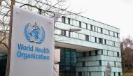 FILE PHOTO: A logo is pictured outside a building of the World Health Organization (WHO) during an executive board meeting on update on the coronavirus outbreak, in Geneva, Switzerland, February 6, 2020. REUTERS/Denis Balibouse/File Photo/File Photo