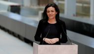FILE PHOTO: Sheryl Sandberg, chief operating officer of Facebook, delivers a speech during a visit in Paris, France, January 17, 2017. REUTERS/Philippe Wojazer
