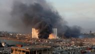 Smoke rises from the site of an explosion in Beirut's port area, Lebanon August 4, 2020. Reuters/Mohamed Azakir/File Photo