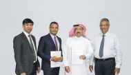 The officials of GWC and Aero Chem Logistics during the event.