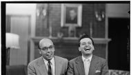 An undated portrait of brothers Ahmet Ertegun, left, and Nesuhi Ertegun at the Turkish Embassy in Washington. William P. Gottlieb/Ira and Leonore S. Gershwin Fund Collection, Music Division, Library of Congress