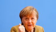 German Chancellor Angela Merkel holds a news conference about the current situation of the spread of the coronavirus disease (COVID-19), in Berlin, Germany, January 21, 2021. REUTERS/Fabrizio Bensch