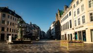 A view of a deserted Stroeget street amid the coronavirus disease (COVID-19) pandemic in Copenhagen, Denmark January 12, 2021. Emil Helms Ritzau Scanpix/via REUTERS