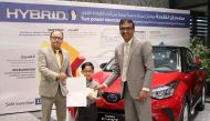 Sohan Sandeep, a winner of Toyota Dream Car Art Contest 2020, receiving a certificate from Toyota officials. 