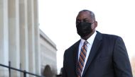 Newly confirmed US Defense Secretary Lloyd Austin arrives to begin his first day in office at the Pentagon in Arlington, Virginia, U.S., January 22, 2021. Reuters/Tom Brenner