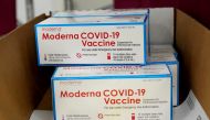 FILE PHOTO: Boxes containing the Moderna COVID-19 vaccine are prepared to be shipped at the McKesson distribution center in Olive Branch, Mississippi, U.S. December 20, 2020. Paul Sancya/Pool via REUTERS/File Photo
