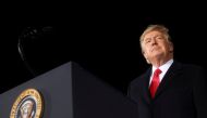 FILE PHOTO: U.S. President Donald Trump addresses a campaign rally in Dalton, Georgia, U.S., on the eve of the run-off election to decide both of Georgia's Senate seats January 4, 2021. REUTERS/Leah Millis/File Photo
