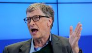 File photo: Bill Gates, Co-Chair of Bill & Melinda Gates Foundation, gestures as he speaks during the World Economic Forum (WEF) annual meeting in Davos, Switzerland January 25, 2018. Reuters/Denis Balibouse/File Photo