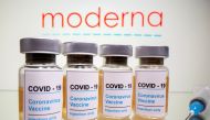 Vials with a sticker reading, 