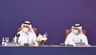 Chairman of QNB Group’s Board of Directors, H E Ali Shareef Al Emadi, during QNB Group’s Ordinary General Assembly meeting.