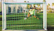 Qatar's Al Duhail players are seen during a training session in Doha yesterday. Al Duhail are one of the teams which will feature in the 2020 FIFA Club World Cup that also includes Korean giants Ulsan Hyundai FC, Egyptian powerhouse Al Ahly, Tigres UANL o