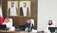 QC Chairman and First Vice-Chairman of ICCIA, Sheikh Khalifa bin Jassim Al Thani, and other officials during the virtual meeting.