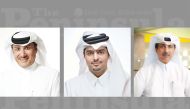 FROM LEFT: Abdulla Nasser Al Misnad, Chairman, Vodafone Qatar; Sheikh Hamad Al Thani, CEO, Vodafone Qatar; and Rashid Al Naimi, Managing Director, Vodafone Qatar.