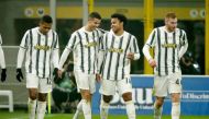 Juventus' Cristiano Ronaldo celebrates scoring their second goal with teammates REUTERS/Alessandro Garofalo