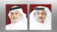 UDC Chairman Turki bin Mohammed Al Khater (left) and UDC President and Chief Executive Officer and Member of the Board, Ibrahim Jassim Al Othman.