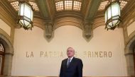 Mexican President Andres Manuel Lopez Obrador speaks about his health in a video message as he recovers from the coronavirus disease (COVID-19), at the National Palace in Mexico City, Mexico February 4, 2021. Mexico's Presidency/Handout via REUTERS 