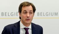 Belgium's Prime Minister Alexander De Croo holds a news conference after a government meeting on the coronavirus disease (COVID-19) as its spread continues, in Brussels, Belgium February 5, 2020. Frederic Sierakowski/Pool via REUTERS