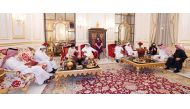 Minister of Commerce and Industry, H E Ali bin Ahmed Al Kuwari; Minister of State for Foreign Affairs, H E Sultan bin Saad Al Muraikhi; Second Deputy to the Chairman of the Qatari Businessmen Association, Sheikh Dr. Khalid bin Thani Al Thani, along with o