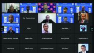Ambassador of India to Qatar, Dr. Deepak Mittal, and other participants during a virtual seminar on ‘Union Budget 2021’.