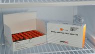 Boxes of the Sinovac's CoronaVac COVID-19 vaccine are pictured in a refrigerator at the Sancaktepe Sehit Dr. Ilhan Varank Training and Research Hospital in Istanbul, Turkey January 14, 2021. REUTERS/Murad Sezer/File Photo
