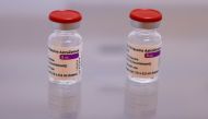 Vials of the Oxford-AstraZeneca COVID-19 vaccine is seen in the fridge of a doctor's office in Gouzeaucourt as part of the coronavirus disease (COVID-19) vaccination campaign in France, February 24, 2021. Reuters/Pascal Rossignol/File Photo