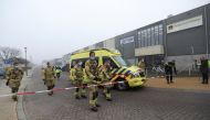 Emergency responders secure the area at the scene of an explosion at a coronavirus disease (COVID-19) testing location near Amsterdam, Netherlands March 3, 2021. REUTERS/Eva Plevier