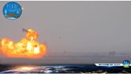 SpaceX Starship SN10 explodes after liftoff at South Padre Island, Texas, U.S. March 3, 2021 in this still image taken from a social media video. Spadre/Pearl South Padre Resort via Youtube/via REUTERS
