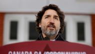 Canada's Prime Minister Justin Trudeau attends a news conference at Rideau Cottage, as efforts continue to help slow the spread of the coronavirus disease (COVID-19), in Ottawa, Ontario, Canada January 22, 2021. REUTERS/Blair Gable/File Photo