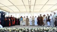 Pope Francis attends an inter-religious prayer at the ancient archeological site of Ur, traditionally believed to be the birthplace of Abraham, in Ur near Nassiriya, Iraq March 6, 2021. Vatican Media/­ REUTERS 