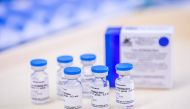 FILE PHOTO: Vials of the Sputnik V (Gam-COVID-Vac) vaccine are seen at the Del-Pest Central Hospital in Budapest, Hungary, February 12, 2021. Zoltan Balogh/MTI/MTVA/Pool via REUTERS/File Photo
