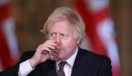 Britain's Prime Minister Boris Johnson holds a virtual news conference at 10 Downing Street, amid the coronavirus disease (COVID-19) outbreak, in London, Britain, March 8, 2021. Reuters/Hannah Mckay/Pool