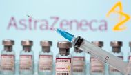 Vials labelled 