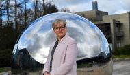Sharon Peacock, director of COVID-19 Genomics UK, poses for a portrait on the grounds of the Wellcome Sanger Institute's 55-acre campus south of Cambridge, Britain March 12, 2021. Reuters/Dylan Martinez