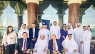 Sir Gerald Grimston, Jon Wilks and Simon Penny with officials of Qatari Businessmen Association.