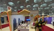 Booth of Qatar Chamber in Milipol exhibition going on at the DECC.