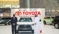 AAB Chairman Abdulrahman Abduljaleel Abdulghani (right) and AAB Acting CEO, R K Murugan, at the ongoing Milipol Qatar 2021 in Doha. 
