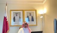 Ambassador of Qatar to the Russian Federation H E Sheikh Ahmed bin Nasser Al Thani attending the meeting virtually.