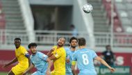 Action during QSL Week 21 match between Al Wakrah and Al Gharafa on Tuesday. 