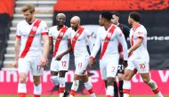 Southampton's Nathan Redmond celebrates scoring their second goal with Moussa Djenepo and teammates REUTERS/Dylan Martinez