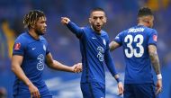 Chelsea's Hakim Ziyech celebrates scoring their second goal REUTERS/Toby Melville