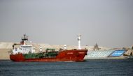 Jotagas ship is seen after passing through the Suez Canal in Ismailia, Egypt March 24, 2021. REUTERS/Amr Abdallah Dalsh