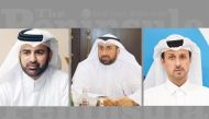 Chairman of the Organising Committee and Vice-Chairman of Bait Al-Mashoura Finance Consultations Company, Prof. Dr. Khalid bin Ibrahim Al Sulaiti (left); Vice-Chairman of the Organising Committee and Managing Director and CEO of Bait Al-Mashura Finance Co