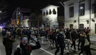 People march demanding an end to COVID-19 restrictions, in Bucharest, Romania, March 30, 2021. Inquam Photos/Octav Ganea via REUTERS